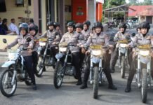 polwan polres Bengkulu Utara Gelar Patroli Di Hari Kartini